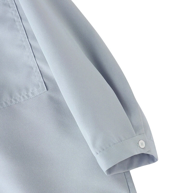 (image for) ZANZEA Womens Daily Casual Crew Neck Puff Sleeve Shirts Office Lady Button Up Solid Blouses with Pockets